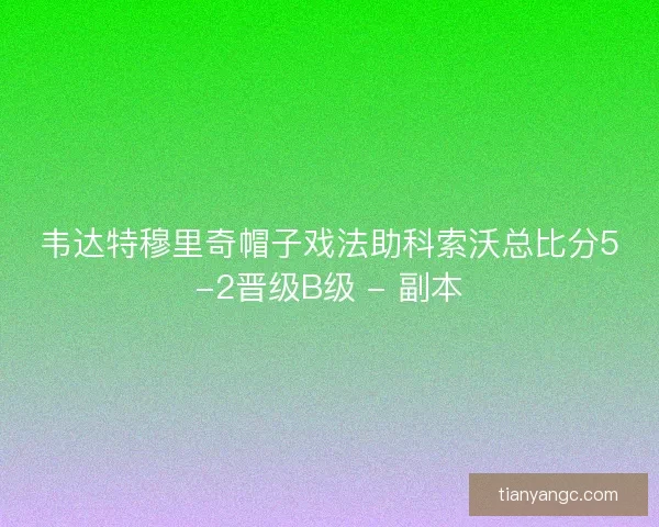 韦达特穆里奇帽子戏法助科索沃总比分5-2晋级B级 - 副本
